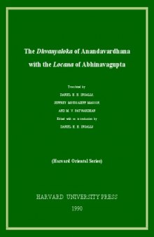 49 The Dhvanyaloka of Anandavardhana With the Locana of Abhinavagupta