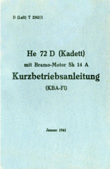 He 72 D (Kadett)Kurzbetriebsanleitung