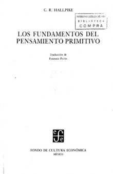 Los Fundamentos del Pensamiento Primitivo