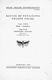 Część XXVII - Lepidoptera (zaplanowano 66 zeszytów) 39 40