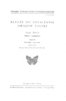 Część XXVII - Lepidoptera (zaplanowano 66 zeszytów) 60