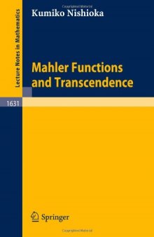 Mahler Functions and Transcendence