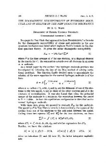 The Diamagnetic Susceptibility of Hydrogen Molecule and of Helium in the New Quantum Mechanics