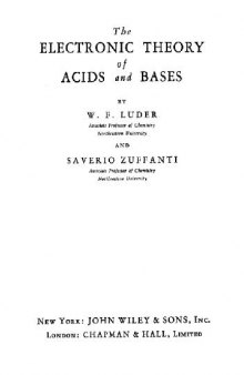 The Electronic Theory of Acids and Bases