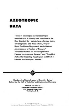 Azeotropic  Data  (Advances in Chemistry 006)