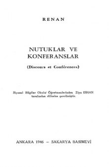 Nutuklar ve Konferanslar