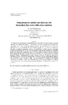 [Article] Semiparametric models and inference for biomedical time series with extra-variation