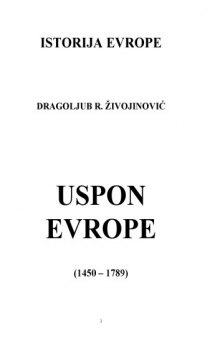 Uspon Evrope: 1450 - 1789