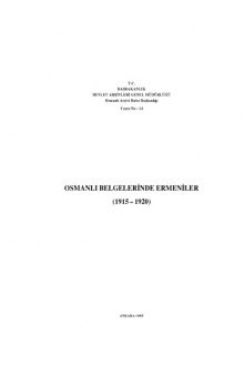 Osmanlı Belgelerinde Ermeniler