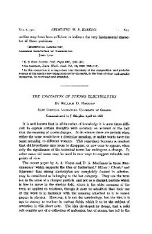 The Ionization of Strong Electrolytes