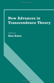 New advances in transcendence theory Proc. Durham 1986