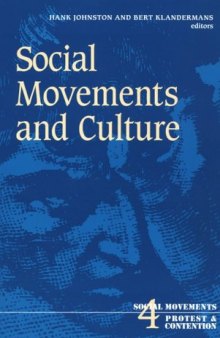 Social Movements and Culture (Social Movements, Protest and Contention 4)