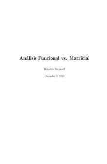 Analisis Funcional vs. Matricial