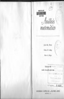 Analisis matematico. Vol. III: Analisis funcional y aplicaciones. (Spanish)  Mathematical analysis. Vol. III: Functional analysis and applications