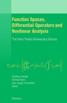 Function Spaces, Differential Operators and Nonlinear Analysis: The Hans Triebel Anniversary Volume