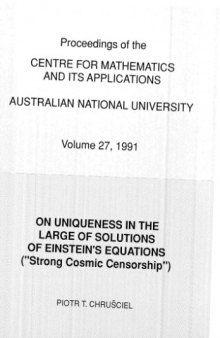 On uniqueness in the large of solutions of Einstein's equations ("strong cosmic censorship")