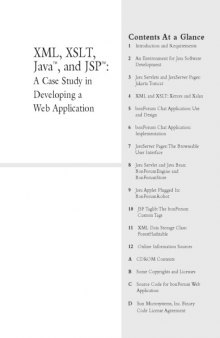 XML, XSLT, Java, and JSP : a case study in developing a Web application