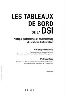 Les tableaux de bord de la DSI : pilotage, performance et benchmarking du système d’information