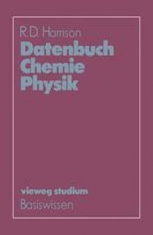 Datenbuch Chemie Physik
