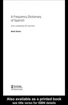 frequency dictonary of spanish