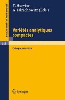 Variétés Analytiques Compactes: Colloque, Nice, 19–23 Septembre 1977