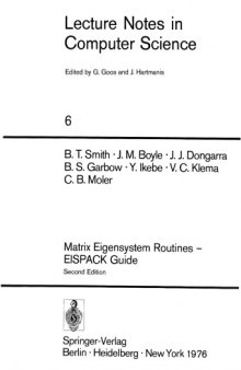 Matrix Eigensystem Routines — EISPACK Guide