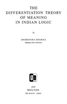The Differentiation Theory of Meaning in Indian Logic