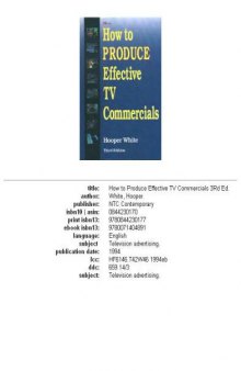 How To Produce Effective TV Commercials
