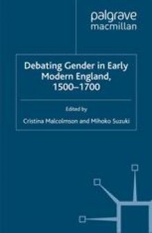 Debating Gender in Early Modern England, 1500–1700