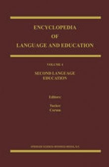Encyclopedia of Language and Education: Second Language Education
