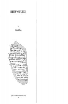 Hittite votive texts  