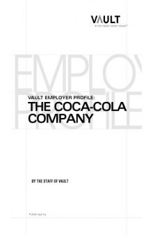 VEP: The Coca-Cola Company 2003 (Vault Employer Profile)