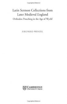 Latin Sermon Collections from Later Medieval England: Orthodox Preaching in the Age of Wyclif