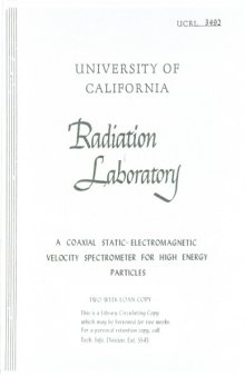 Coaxial Velocity Spectrometer for High-Energy Particles