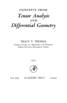 Concepts from Tensor Analysis and Differential Geometry