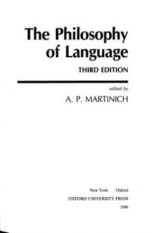 The philosophy of language