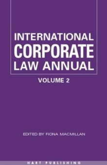 International Corporate Law Annual (International Corporate Law)