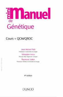 Mini manuel de génétique : cours + QCM-QROC