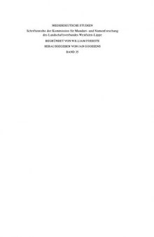 Der Magdeburger Prosa-Äsop : eine mittelniederdeutsche Bearbeitung von Heinrich Steinhöwels Esopus und Niklas von Wyles Guiscard und Sigismunda : Text und Untersuchungen