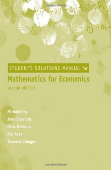 Student Solutions Manual for Mathematics for Economics - 2nd Edition
