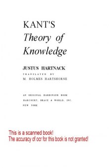 Kant's theory of knowledge