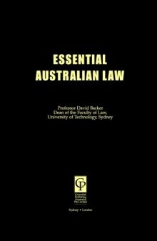 Essential Australian Law (Australian Essentials)
