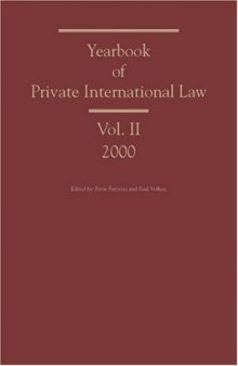 Yearbook of Private International Law, 2000 Volume II