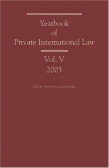 Yearbook of Private International Law. Volume V: 2003