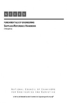 Fundamentals of engineering. Supplied reference handbook for examination