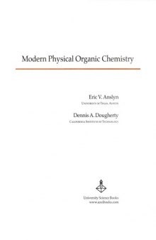 Modern Physical Organic Chemistry