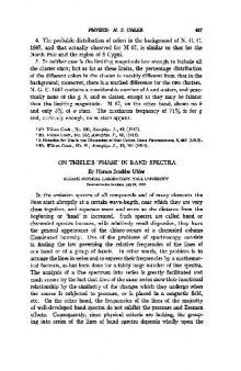 On Thieles Phase in Band Spectra