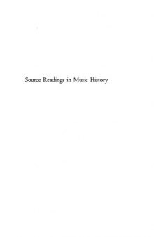 Source Readings in Music History: From Classical Antiquity Through the Romantic Era