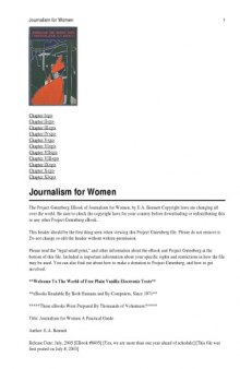 Journalism for Women, a Practical Guide (1898)
