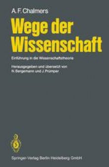 Wege der Wissenschaft: Einfuhrung in die Wissenschaftstheorie